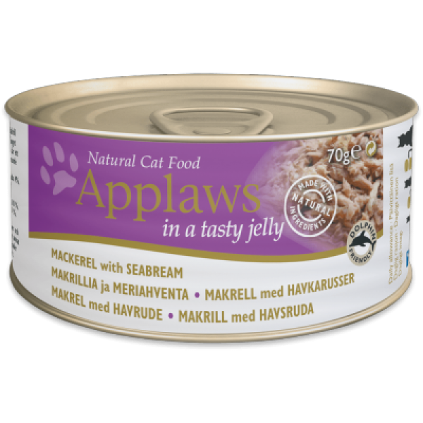 Applaws Mackerel with Seabream in Jelly For Cats 啫喱系列 – 鯖魚&鯛魚貓罐頭 70g